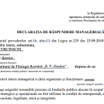 DECLARAŢIA DE RĂSPUNDERE MANAGERIALĂ