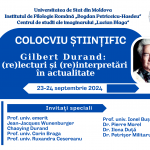 СOLOCVIU ȘTIINȚIFIC „GILBERT DURAND: (RE)LECTURI ȘI (RE)INTERPRETĂRI ÎN ACTUALITATE” 